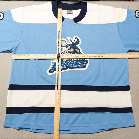 Earler Stitched AHL Manitoba Moose Jersey Winnipeg Jets NHL Mens XL‎ - Picture 4 of 7